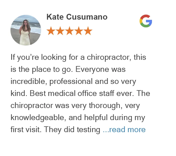 Google Review of Kate Cusumano
