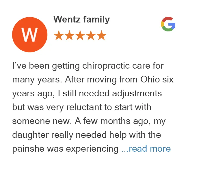 Google Review of Wentz Family