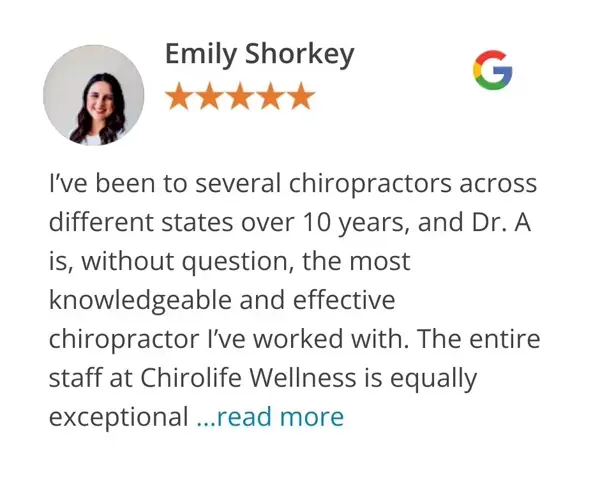 Google review of Emily Shorkey