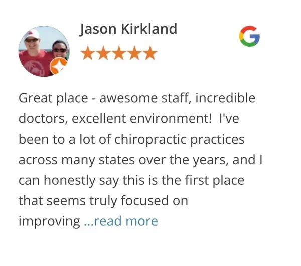 Google review of Jason Kirkland