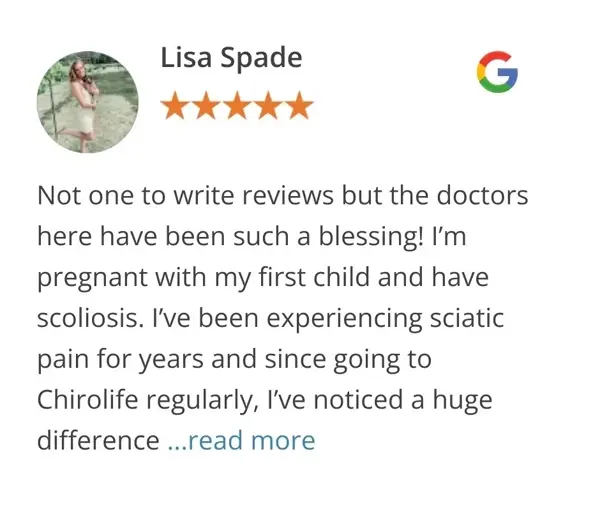 Google review of Lisa Spade